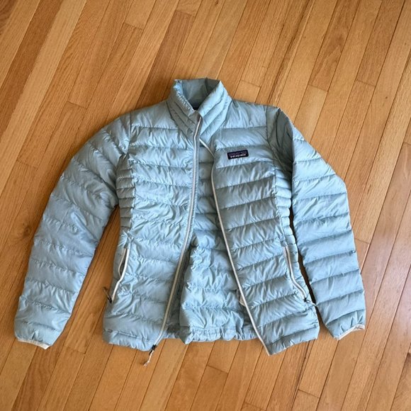Patagonia Light Blue Puffer Jacket - Picture 1 of 4